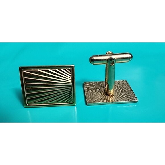 Unbranded Other - Vintage Men’s Gold-Tone Cufflinks – Classic Mid-Century Retro Costume Jewelry